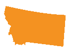 Map outline of the state of montana