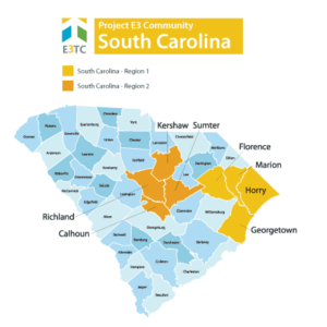 map of south Carolina's counties
